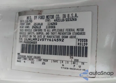 1996 Lincoln Mark Viii Lsc/Diamond Anniversary из США, поврежденный, VIN 1LNLM91V5TY614592